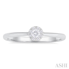 ASHI Round Shape Lovebright Petite Diamond Fashion Ring 388L8PPTGWG-RD