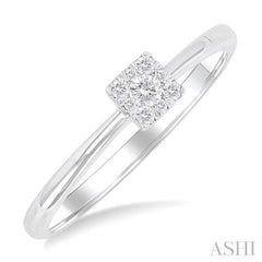 ASHI Princess Shape Lovebright Petite Diamond Fashion Ring 388L8PPTGWG-SQ