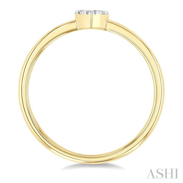 ASHI Heart Shape Lovebright Petite Diamond Fashion Ring 388L8PPTGYG-HT