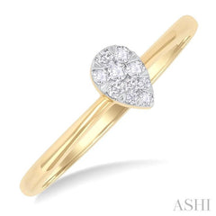 ASHI Pear Shape Lovebright Petite Diamond Fashion Ring 388L8PPTGYG-PR
