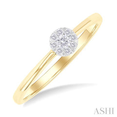 ASHI Round Shape Lovebright Petite Diamond Fashion Ring 388L8PPTGYG-RD