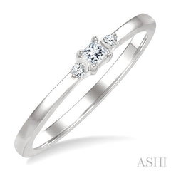 ASHI Princess Shape 3 Stone Petite Diamond Ring 388P9PPTGWG-PRN
