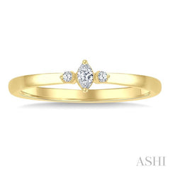ASHI Marquise Shape 3 Stone Petite Diamond Ring 388P9PPTGYG-MQ