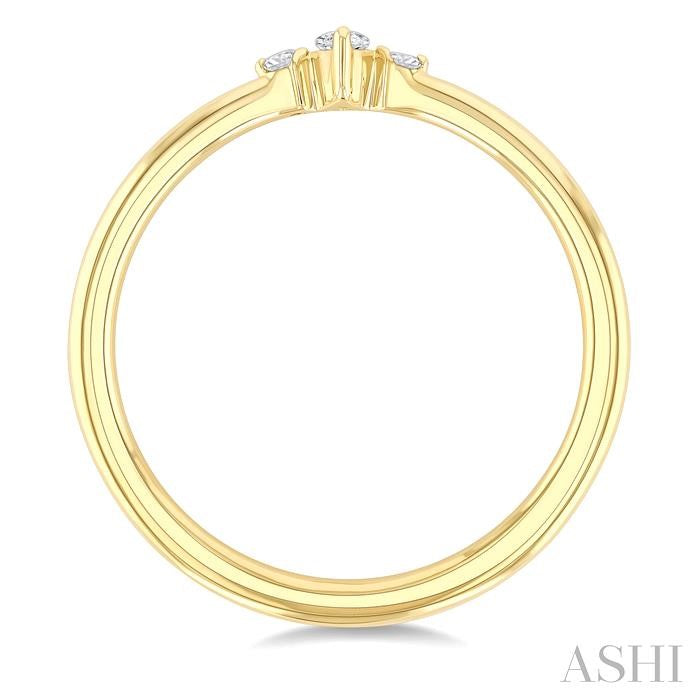 ASHI Marquise Shape 3 Stone Petite Diamond Ring 388P9PPTGYG-MQ
