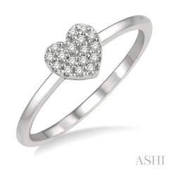 ASHI Stackable Heart Shape Petite Diamond Fashion Ring 389A8PPFSWG