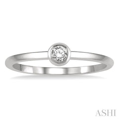 ASHI Stackable Bezel Set Petite Diamond Fashion Promise Ring 389E8PPTGWG