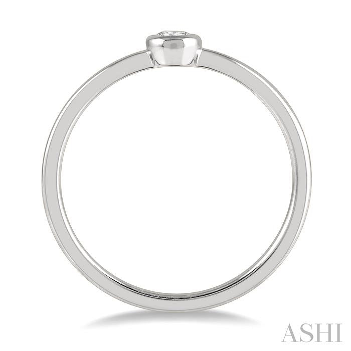 ASHI Stackable Bezel Set Petite Diamond Fashion Promise Ring 389E8PPTGWG