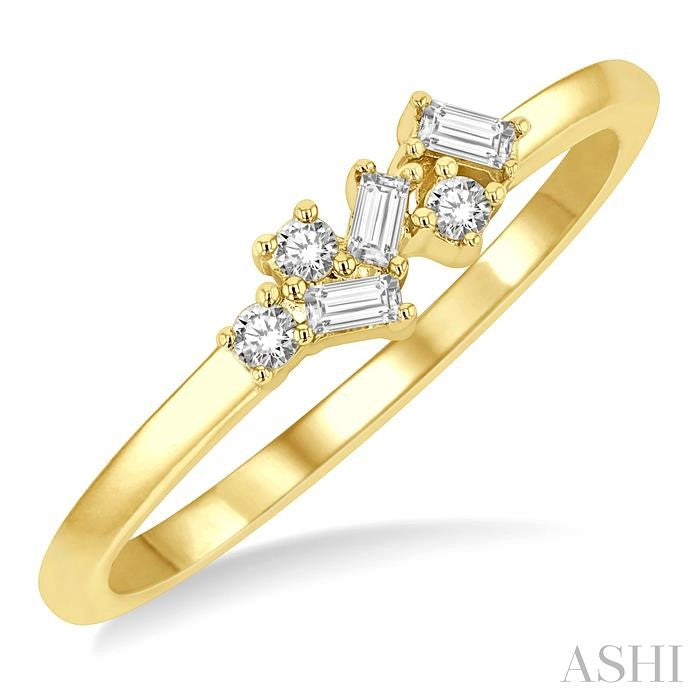 ASHI Scatter Petite Baguette Diamond Fashion Ring 389J8PPFHYG