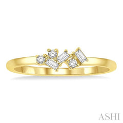 ASHI Scatter Petite Baguette Diamond Fashion Ring 389J8PPFHYG