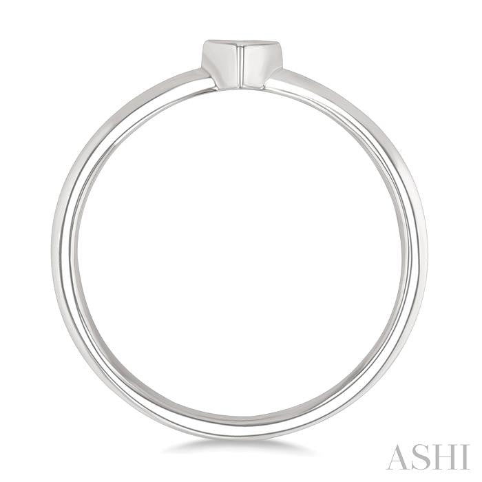 ASHI Heart Shape Bezel Set Petite Diamond Fashion Ring 389K8PPTGWG-HT
