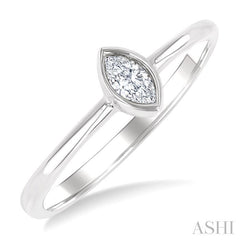 ASHI Marquise Shape Bezel Set Petite Diamond Fashion Ring 389K8PPTGWG-MQ