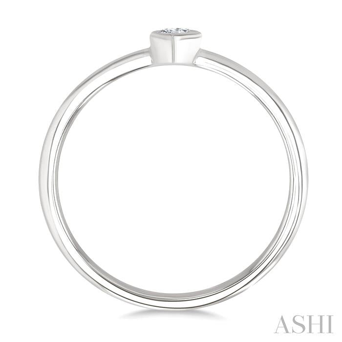ASHI Marquise Shape Bezel Set Petite Diamond Fashion Ring 389K8PPTGWG-MQ