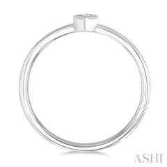 ASHI Marquise Shape Bezel Set Petite Diamond Fashion Ring 389K8PPTGWG-MQ