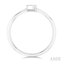 ASHI Princess Shape Bezel Set Petite Diamond Fashion Ring 389K8PPTGWG-PRN