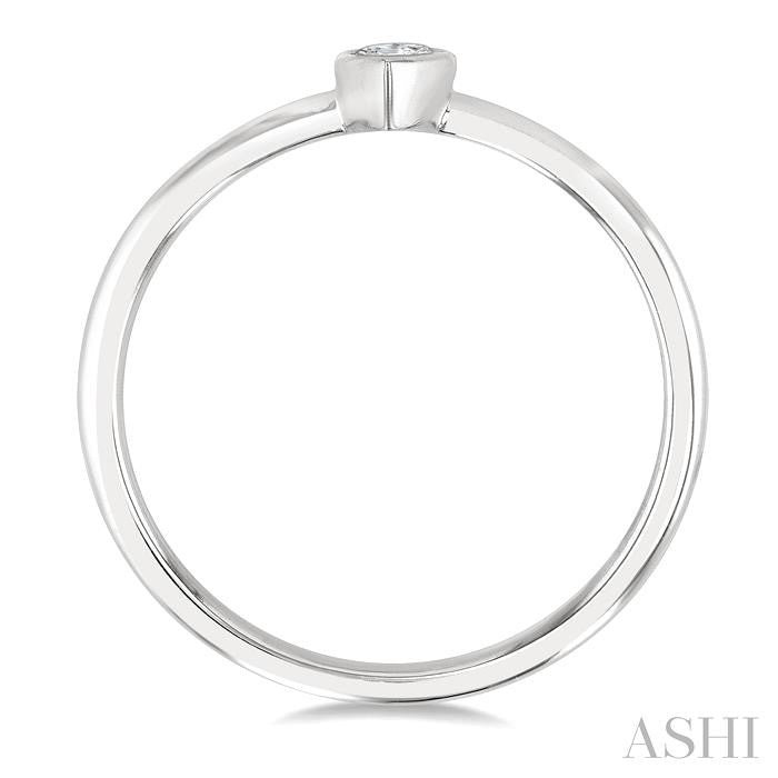 ASHI Pear Shape Bezel Set Petite Diamond Fashion Ring 389K8PPTGWG-PR