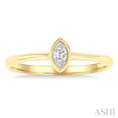ASHI Marquise Shape Bezel Set Petite Diamond Fashion Ring 389K8PPTGYG-MQ