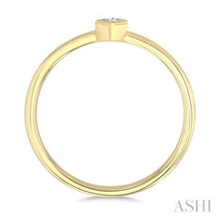 ASHI Marquise Shape Bezel Set Petite Diamond Fashion Ring 389K8PPTGYG-MQ