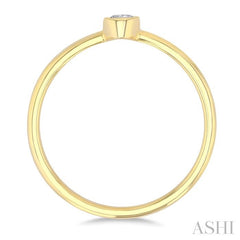 ASHI Oval Shape Bezel Set Petite Diamond Fashion Ring 389K8PPTGYG-OV
