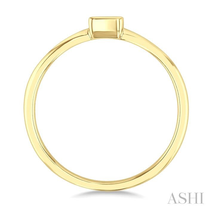 ASHI Princess Shape Bezel Set Petite Diamond Fashion Ring 389K8PPTGYG-PRN