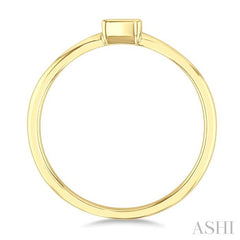 ASHI Princess Shape Bezel Set Petite Diamond Fashion Ring 389K8PPTGYG-PRN
