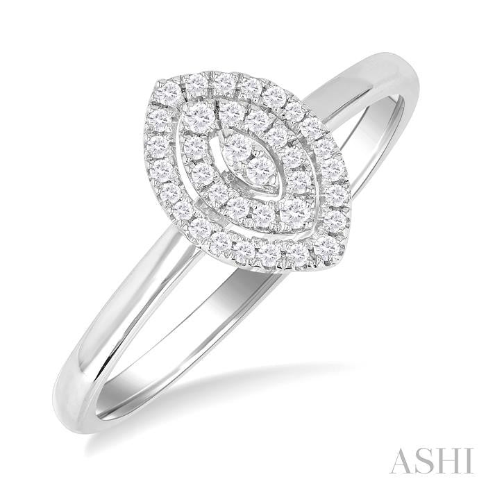 ASHI Marquise Shape Petite Halo Diamond Fashion Ring 389L8PPTSWG-MQ