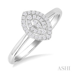 ASHI Marquise Shape Petite Halo Diamond Fashion Ring 389L8PPTSWG-MQ