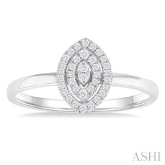 ASHI Marquise Shape Petite Halo Diamond Fashion Ring 389L8PPTSWG-MQ