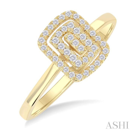 ASHI Emerald Shape Petite Halo Diamond Fashion Ring 389L8PPTSYG-OC