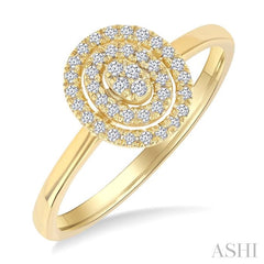 ASHI Oval Shape Petite Halo Diamond Fashion Ring 389L8PPTSYG-OV