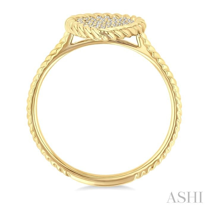 ASHI Pave-Set Pear Shape Rope Diamond Fashion Ring 389P7PPTGYG-PR