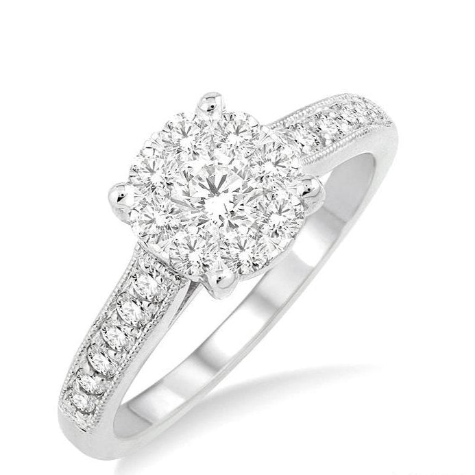 Parkplace Jewelers Round Shape Lovebright Essential Diamond Engagement Ring 19302PPFGWG-LE