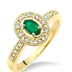 Parkplace Jewelers Oval Shape Gemstone & Halo Diamond Ring 42498PPTSEMYG