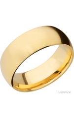 8 mm wide Domed 14K Yellow Gold band.