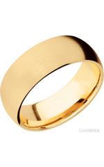 8 mm wide Domed 14K Yellow Gold band.