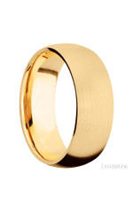 8 mm wide Domed 14K Yellow Gold band.