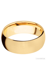 8 mm wide Domed 14K Yellow Gold band.