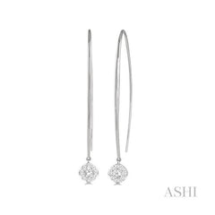 ASHI Cushion Shape Lovebright Essential Diamond Earrings 925A5PPFHERWG