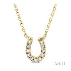 ASHI Horseshoe Petite Diamond Fashion Pendant 647B8PPFSPDYG