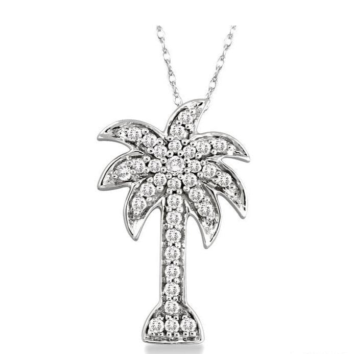 Parkplace Jewelers Palm Tree Diamond Fashion Pendant 63788PPTSPDWG