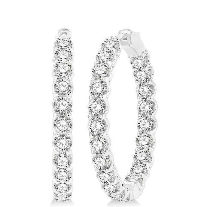 Parkplace Jewelers Inside-Out Diamond Hoop Earrings 622B0PPFGERWG-8.00