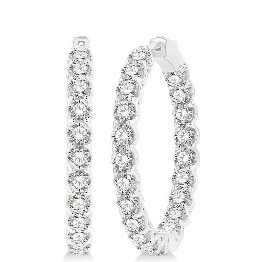 Parkplace Jewelers Inside-Out Diamond Hoop Earrings 622B0PPFGERWG-8.00