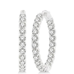 Parkplace Jewelers Inside-Out Diamond Hoop Earrings 622B0PPFGERWG-8.00