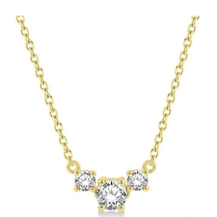 Parkplace Jewelers Round Shape Past Present & Future Diamond Necklace 992HQPPFGNKYG