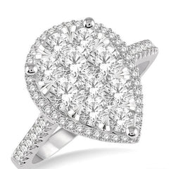 Parkplace Jewelers Pear Shape Halo Lovebright Essential Diamond Engagement Ring 126F1PPFVWP