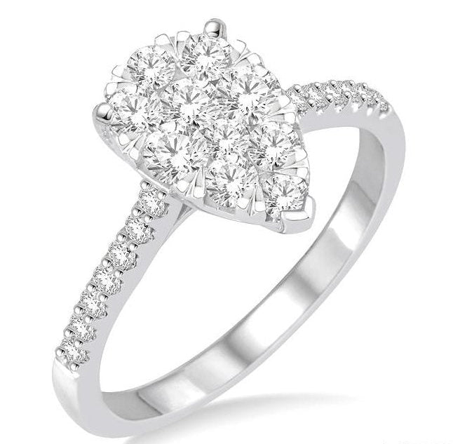 Parkplace Jewelers Pear Shape Lovebright Essential Diamond Engagement Ring 135C2PPFGWG