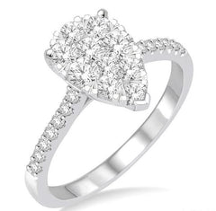 Parkplace Jewelers Pear Shape Lovebright Essential Diamond Engagement Ring 135C2PPFGWG