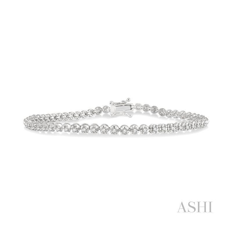 ASHI Illusion Diamond Tennis Bracelet 70251PPTGWG