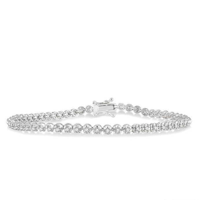 Parkplace Jewelers Illusion Diamond Tennis Bracelet 70251PPTGWG