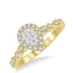 Parkplace Jewelers Pear Shape Halo Lovebright Diamond Engagement Ring 156F5PPFGYW