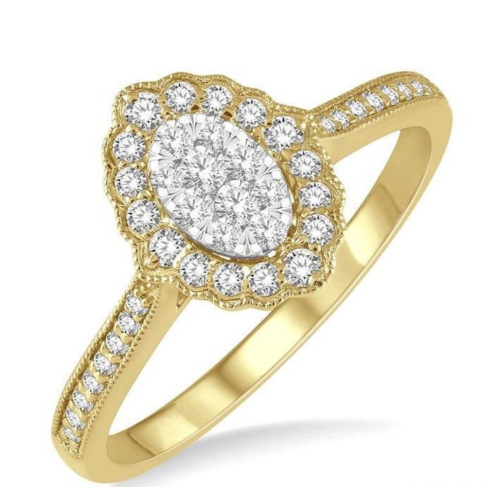 Parkplace Jewelers Oval Shape Halo Lovebright Diamond Ring 376B5PPFGYW